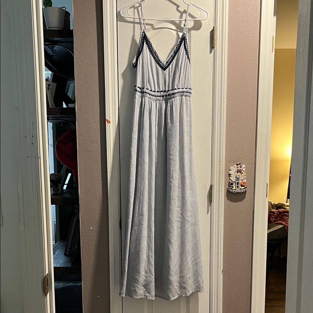 White and Blue Women’s Dress